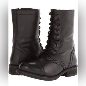 Steve Madden Troopa 2.0 Leather Combat Boots sz 8.5